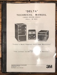 ITC / 3M Delta Model 1 2 3 4 Cartridge Player Service Manual *Original*