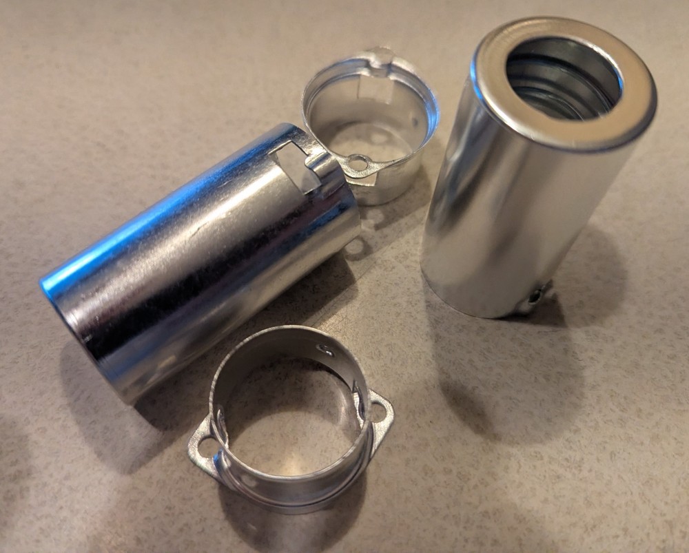 2PCS Chrome B9A shield for Vacuum Tube 12AX7 & many other 9 pin tubes