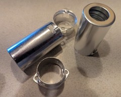 2PCS Chrome B9A shield for Vacuum Tube 12AX7 & many other 9 pin tubes