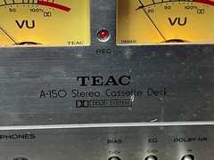 Vintage TEAC A-150 Dolby System Stereo Cassette Tape Powers For Parts 734104