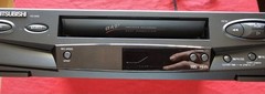 VTG Mitsubishi HS-U445 VHS Hi-Fi VCR 4 Head Video Cassette Recorder RCA Tested