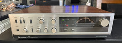 Mitsubishi DA R8 Stereo Receiver Vintage AM FM Phono Woodgrain Japan Tested