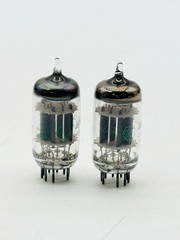 x2 NEW Vintage PAIR NOS GE JAN 5814A 12AU7 Military Vacuum Electron Tubes H8