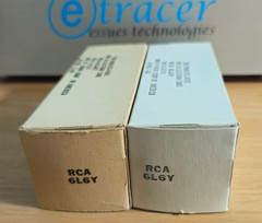 6L6Y MATCHED PAIR RCA AUDIO POWER TUBES NOS NIB *eTRACER* #12B4
