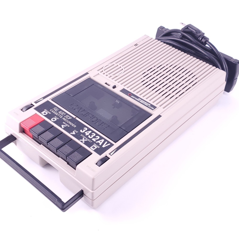 Califone 3432AV Vintage Auto Stop Cassette Recorder Audio Tape Player TESTED