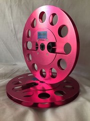 ONE PAIR New 7″ Anodized Aluminum metal Reel to Reels Burgundy Red