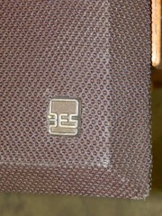 Vintage Bertagni Electroacoustic Systems BES SM-90 Grills Logo Emblem Pair