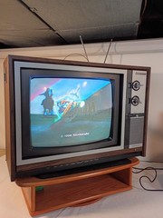 🔥1976 MGA Vintage CRT TV Retro Gaming 19” Tube RF MOD Woodgrain CLEAN 80s Color