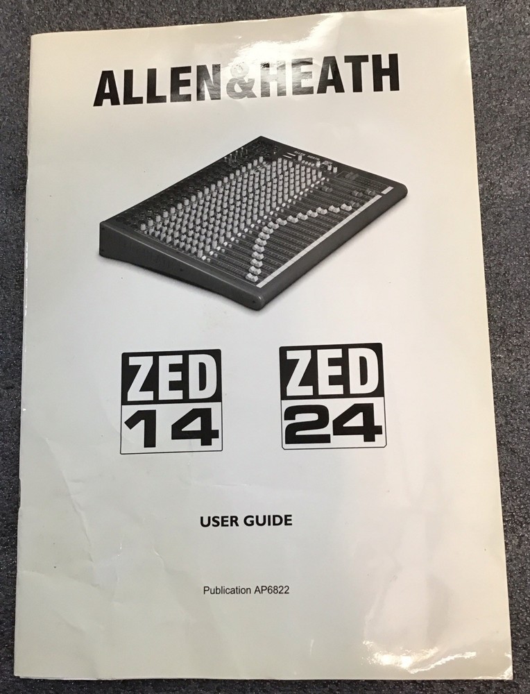 ALLEN & HEATH ZED 14, 24 User Guide Original