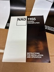 NAD Model 1155 Preamp / Preamplifier Service Manual *Original* 3 total