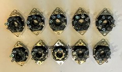8 pin Octal Vacuum Tube Socket TOP MOUNT or BOTTOM 10 TEN Pieces 1″ DIAMETER