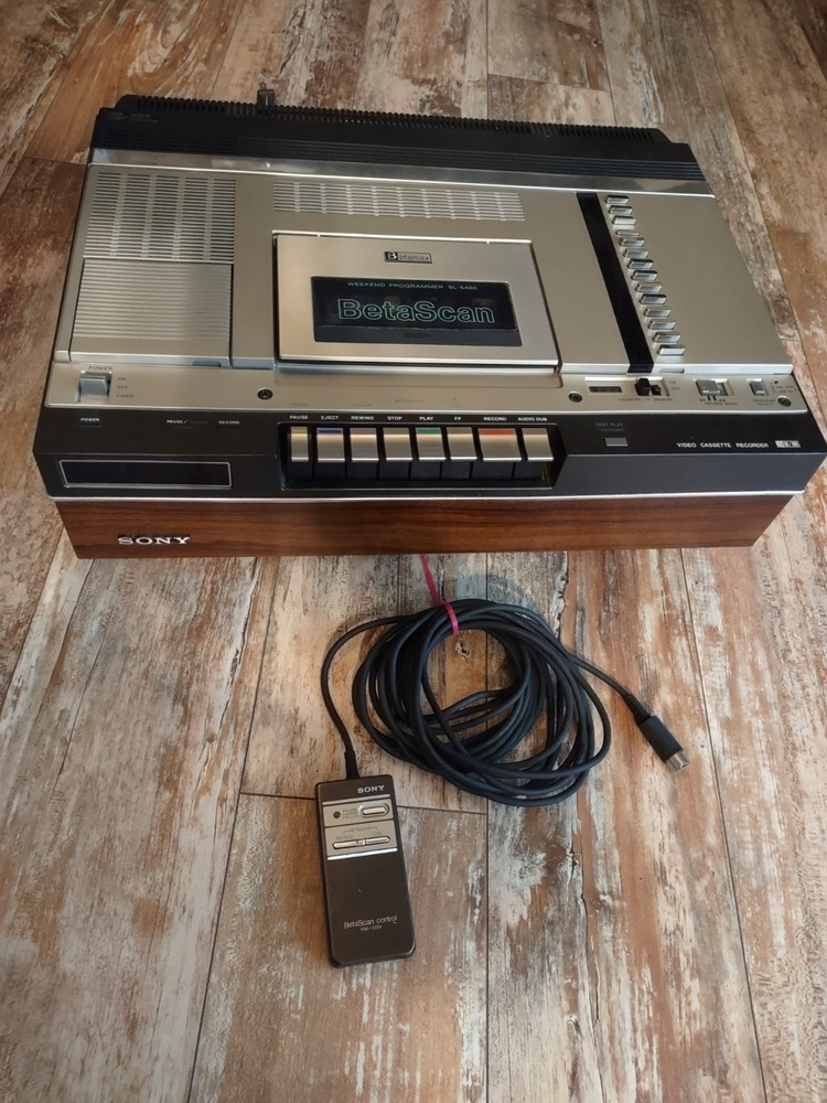 Sony Betamax SL-5400 Videocassette Recorder Player Weekend Programmer + Remote!
