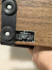 Vintage Sears Roebuck Model 132 Woodgrain Am Fm Radio Antenna Made In Hong Kong