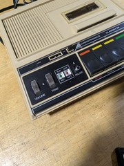 Audiotronics 148A Audio Cassette Recorder / Player 120VAC or DC Battery, Tested