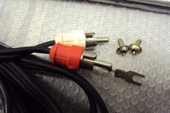 Onkyo CP-1055F Turntable RCA Plugs, Cartridge Interface, Ground Wire. Tested