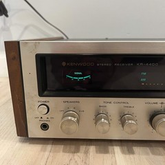 Kenwood KR-4400 Stereo Receiver Vintage Silver-Face Black AS-IS