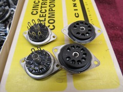 (4) NOS VINTAGE CINCH 9EB VACUUM TUBE SOCKET 9-PIN 12AX7 12AU7