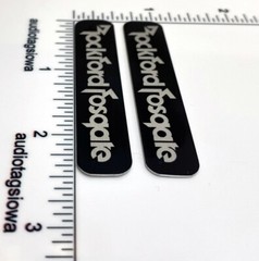 Rockford Fosgate Speaker Badge Logo Custom Made Aluminum Pair Silver & Black