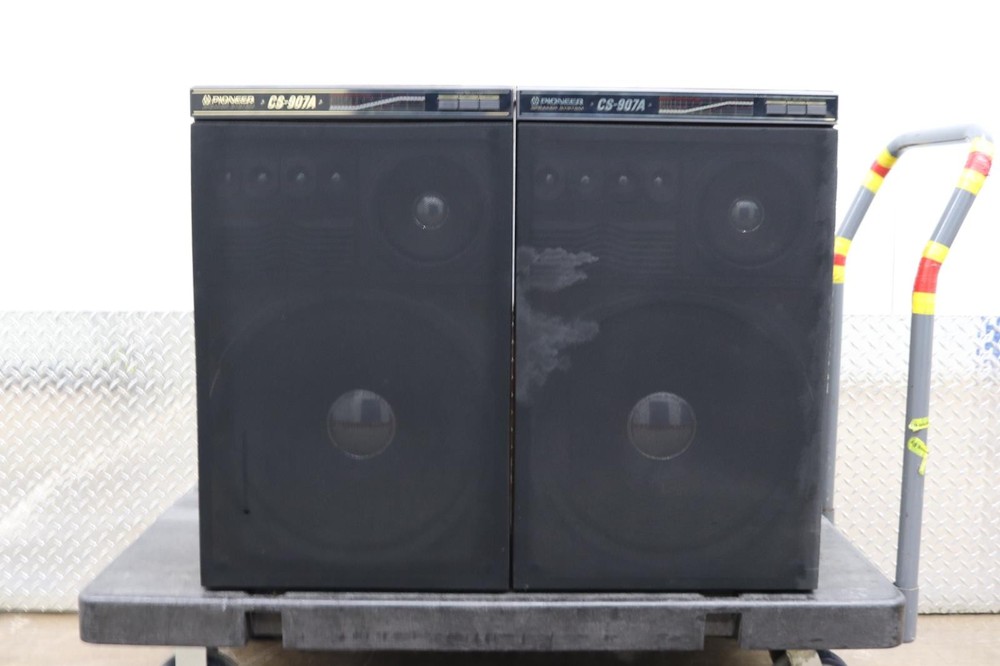 Vintage 1986 Pioneer CS-907A Floor Speakers 4-Way 7 Drivers Imported Japan Rare