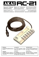 High res scans of Akai RC-21 remote control owner’s manual for GX reel-to decks
