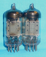 2-Mullard 12AX7 ECC83 Grey Ribbed Vintage Electroncs