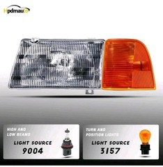 Front Driver Side Right Headlight with Corner Lamp for Peterbilt 385/377 Trucks