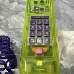 Vintage Swatch Twin Phone Deluxe Clear Neon Green Purple Cord 1989 Swiss Design