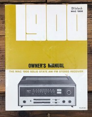 McIntosh MAC 1900 Receiver Owners / User Manual *Original*