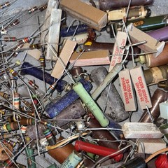 Bulk Vintage Capacitor Resistor Lot Sprague CUB Allen Bradley Tubes Untested