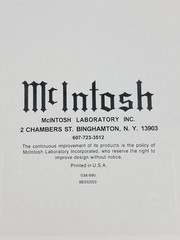 McIntosh C32 Solid State Stereo Preamplifier Owners Manual Spiral 1977