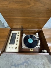 Mid-Century Fisher Stereo Radio Console w/Garrard Turntable