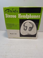 Vintage Arista Stereo Headphones. #301 Made In Japan. Untested.
