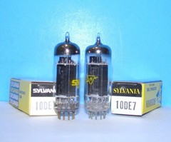 10DE7 NOS Sylvania radio audio vintage amplifier vacuum tubes 2 valves tested