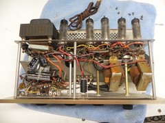 Knight KG-250 Integrated Stereo Tube Amplifier Tested Working 12AX7 6BM8 Nice