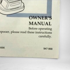 Electrolux model 1522 Floor Pro Shampooer Polisher OWNER’S MANUAL Replacement