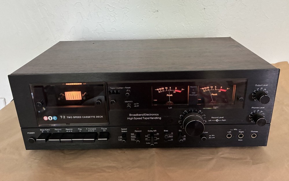 BIC T2 Cassette Deck – New belt, tested