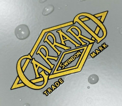 GARRARD LOGO WATER DECAL STICKER LOGO LABEL – New reproduction DIY
