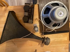 Vintage Klipsch speaker components ,crossover , k400 horn w/ k55v , K33J , k77