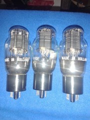 (3) NOS 6B4G AUDIO POWER AMPLIFIER TUBES – HOLLAND – MATCHED – TV7 TESTED