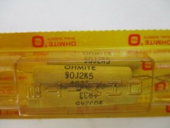 OHMITE RESISTORS 5 IN PK, WIREWOUND STK# 4833 90J2K5, 2K5, 11 WATTTS ORG PACKAGE