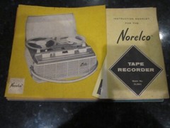 LOT OF 9 VINTAGE NORELCO TAPE RECORDER OWNER’S MANUALS CATALOGS ALL MODELS- BNZ