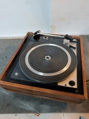 Dual 1226 & 1246 Automatic Turntable Parts Lot w/ United Audio Cabinet Tonebar