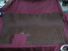 70s Vintage black brown diamond Speaker grill Cloth 40″x21″ guitar radio HiFi