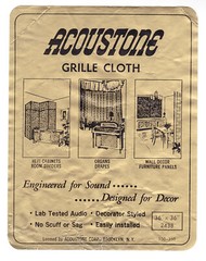 2 Vintage Acoustone Grille Cloths model 2438 18″ x 12″