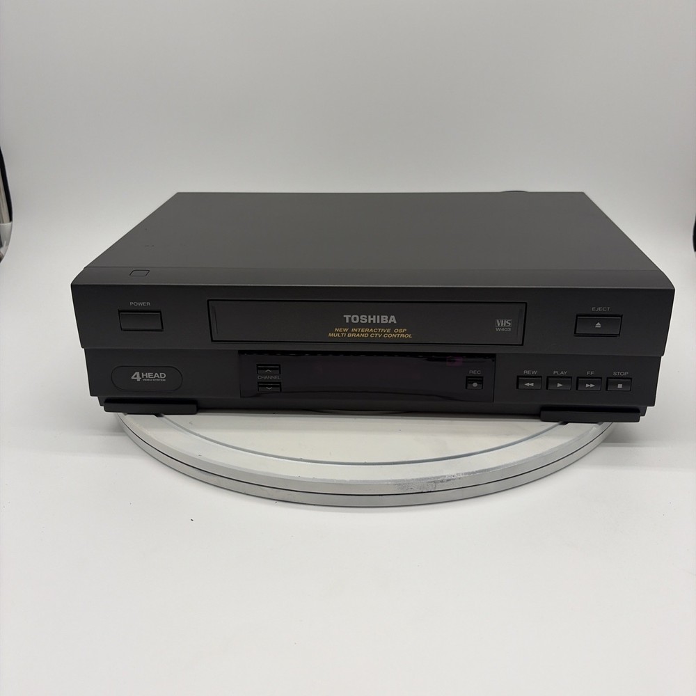 Used & Tested Toshiba W-403 4-Head VHS VCR Video Cassette Recorder No Remote