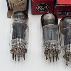 VTG NOS 12BH7 12BH7A Tube Lot 6 Pack RCA Sylvania Raytheon McIntosh Ampeg Audio