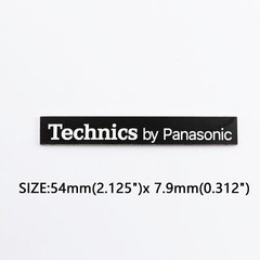 Technics by Panasonic Turntable Logo Badge 54mm(2.125″)X7.9mm(0.312″)