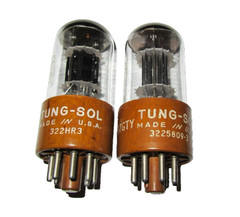 1950S MATCHED PAIR NOS NIB MILITARY TUNG SOL 6SU7GTY TUBES PHONO QUALITY NOISE!