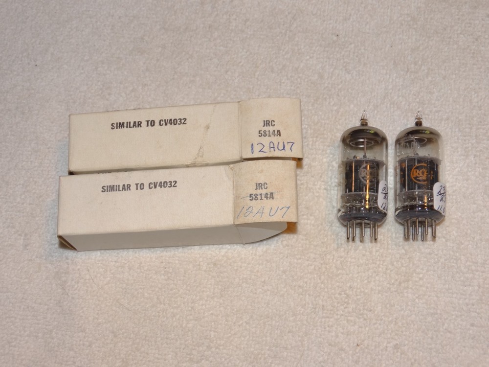 2 x 5814A (12AU7) RCA Tubes*Super Strong Matched*Black-O*MEATBALL*NOS_NIB* #R2