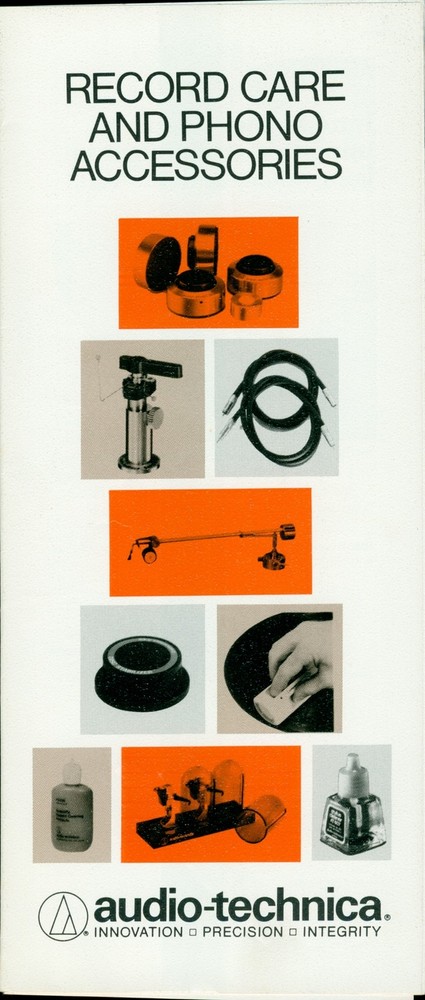1979 Audio Technica Record Care Phono Accessories Brochure Vintage Audio Disc
